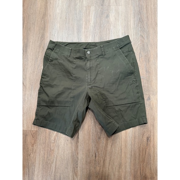 Lululemon Shorts Mens Olive Green Weekender Short Minimalist LM7ANOS 36 - Picture 1 of 8